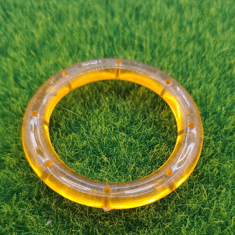 Orange Clear Hoop Pendant P319